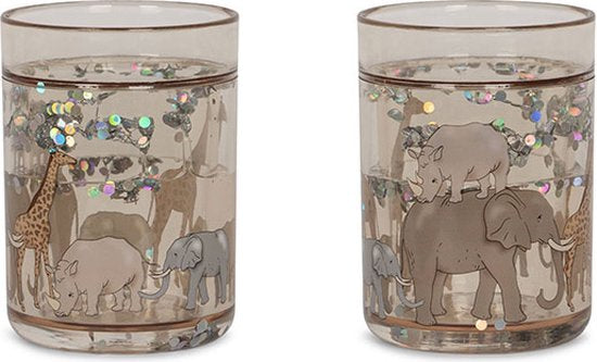 2 Pack Glitter Cups - Safari