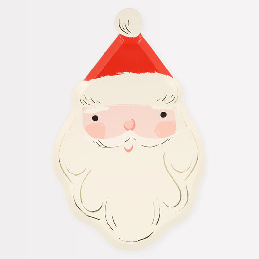 Jolly Christmas Santa plates