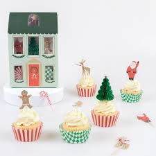 Festive house cupcake set - Christmas