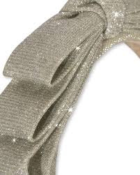 Glitter Bow headband - silver