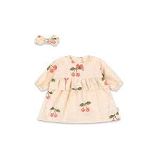 DOLL CLOTHES SET GOTS - Cherry pink