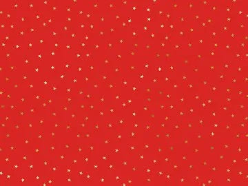 Wrapping paper - red with gold stars