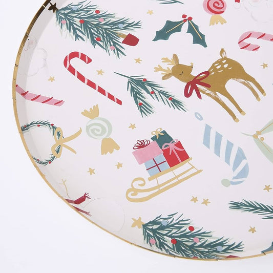 Christmas dinner plate