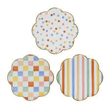 Colourful Pattern Side Plates (x 8)