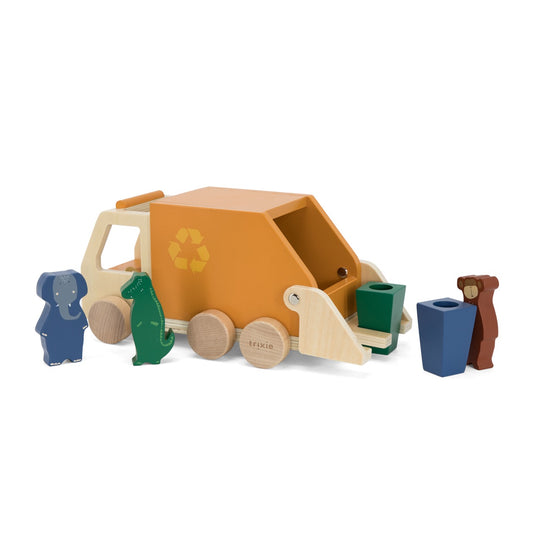 Wooden garbage truck - TRIXIE - All Animals