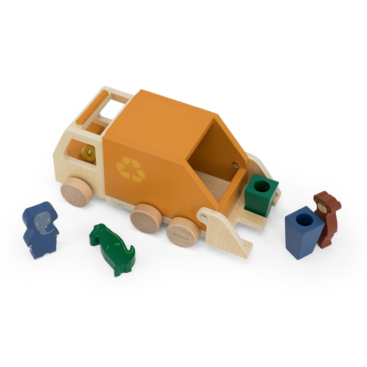 Wooden garbage truck - TRIXIE - All Animals