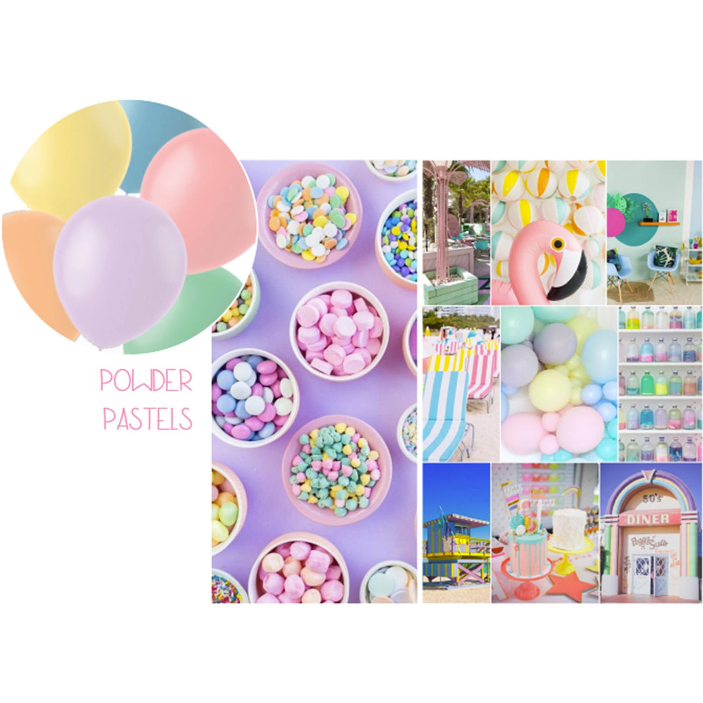 Balloons Powder Pastels 33cm - 10 pieces