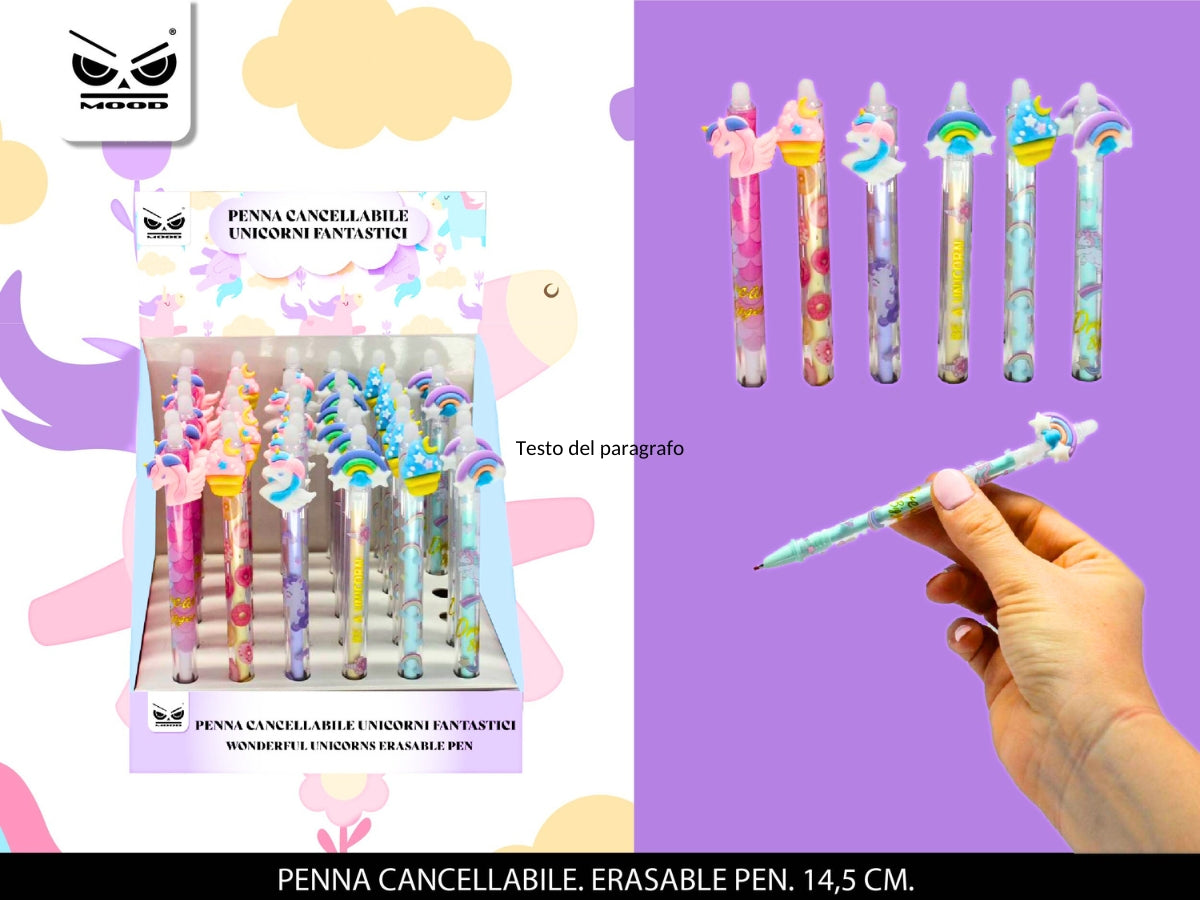 Caticorn erasable pen. Price per pen