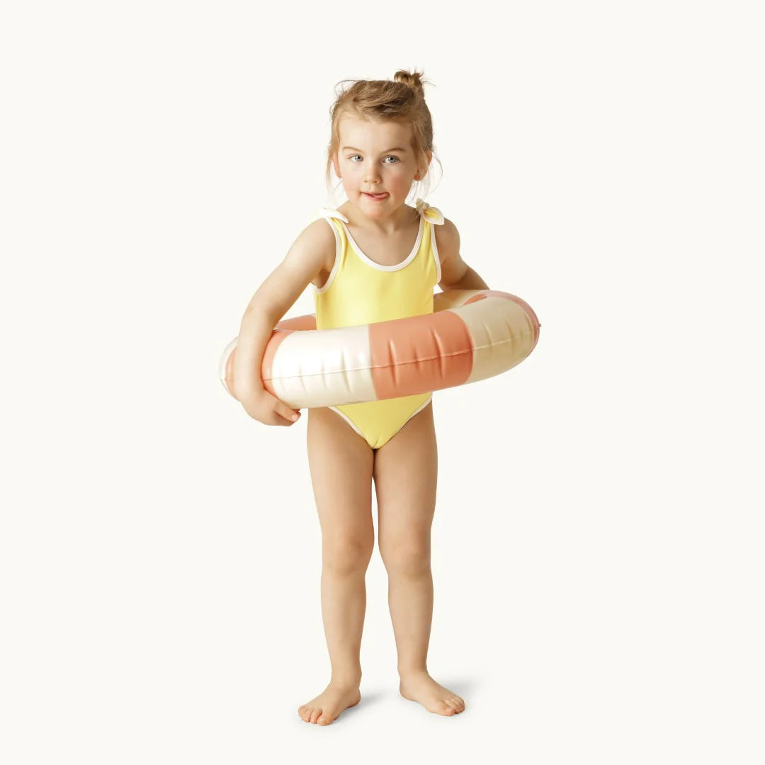 Petites Pommes 60cm Anna Swim Ring - Peach Daisy