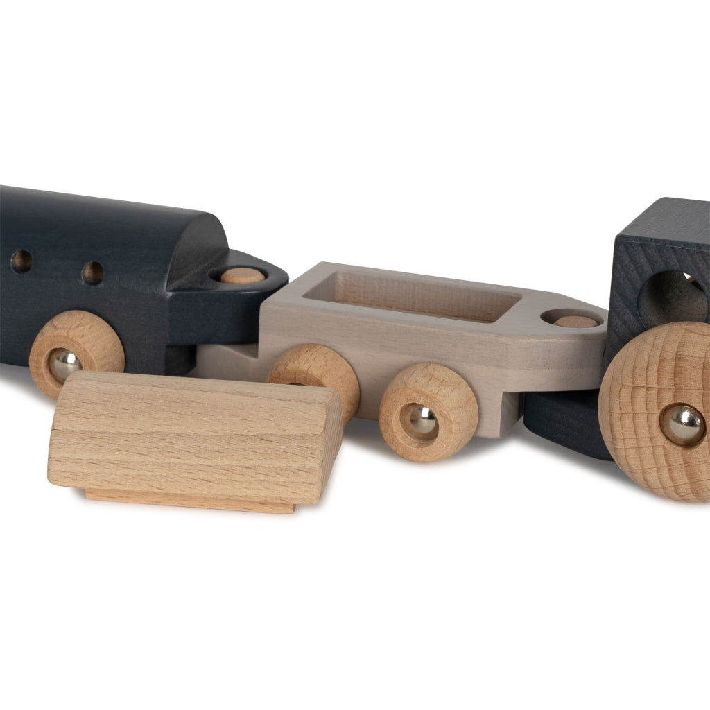 Wooden train blue - FSC  - KONGES SLØJD - 23 AW - wooden toys