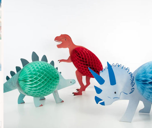 Honeycomb Dinosaur Decorations (x 3)