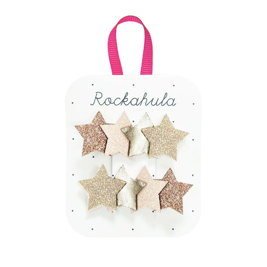 Frosted Shimmer Star Clips