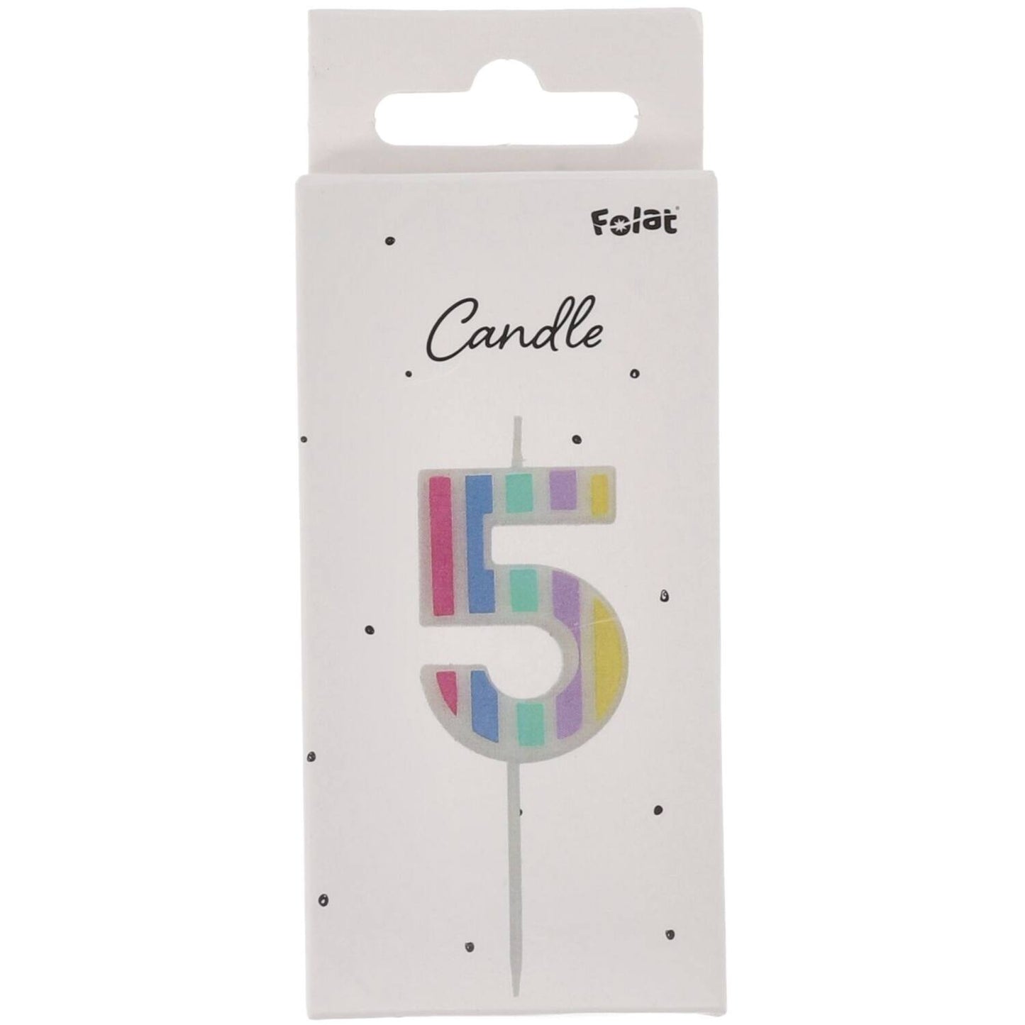 Bougie Pastel Numéro 5 Multicolore