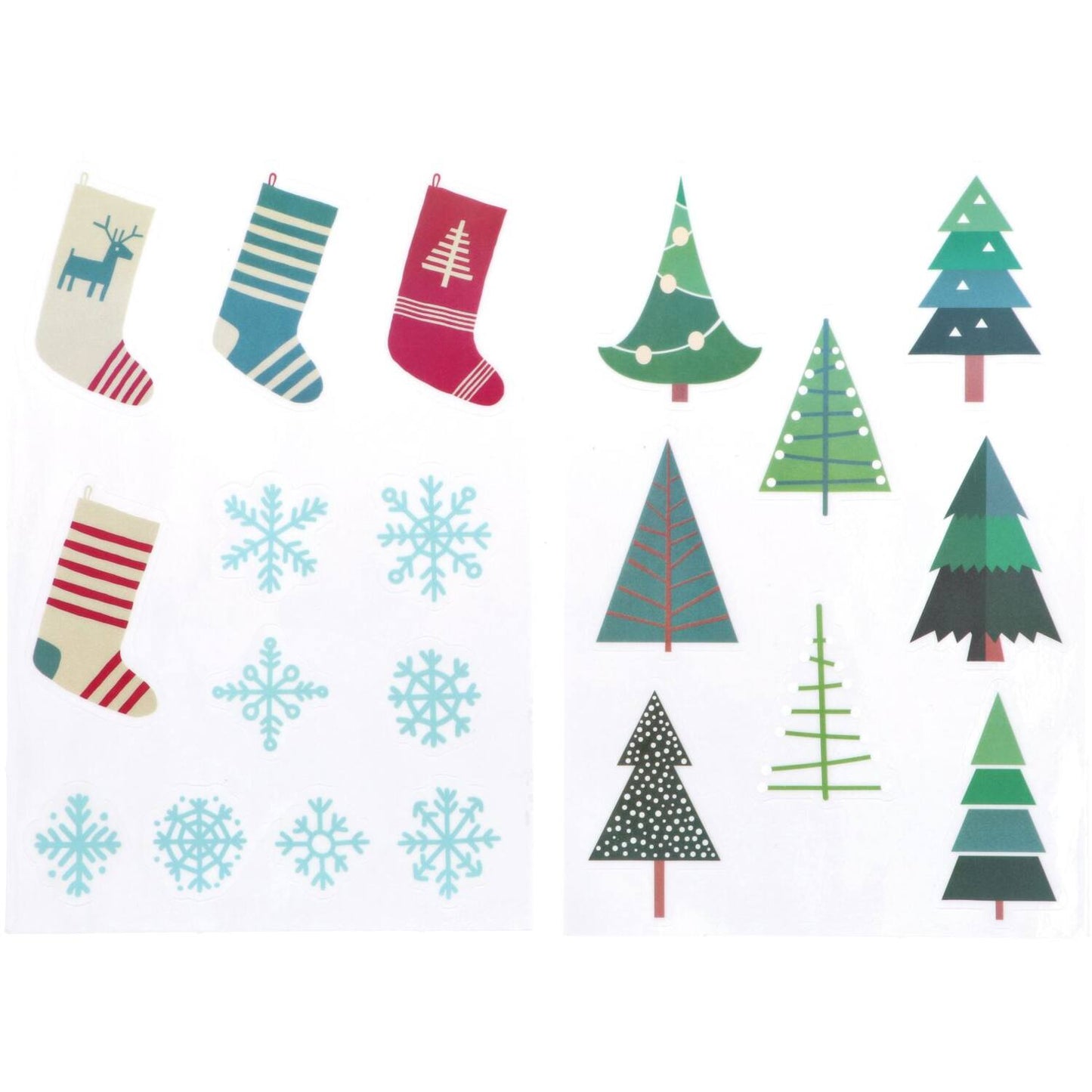 Window stickers - Winter - Holly Jolly - 20 pieces