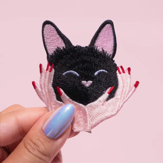 Cat Hug Iron-On Patch