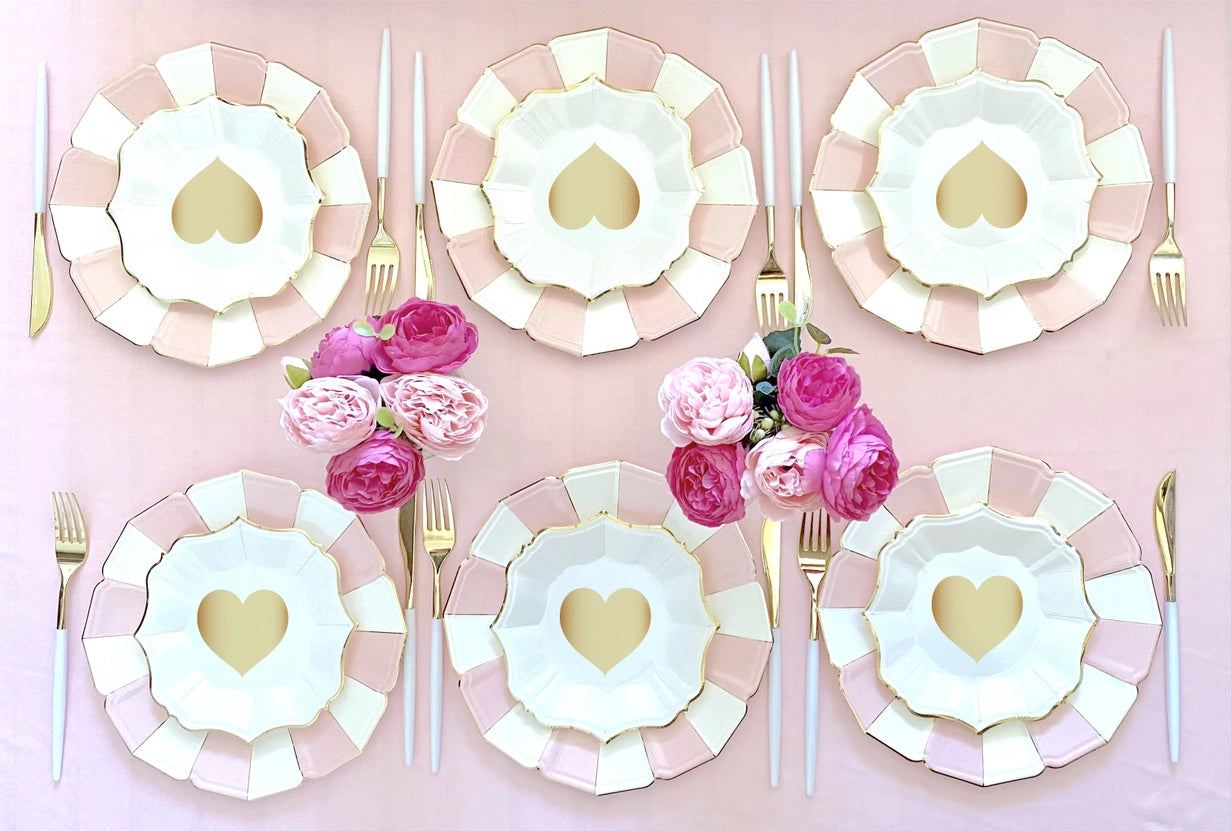 8 Love Dessert Plates White ok