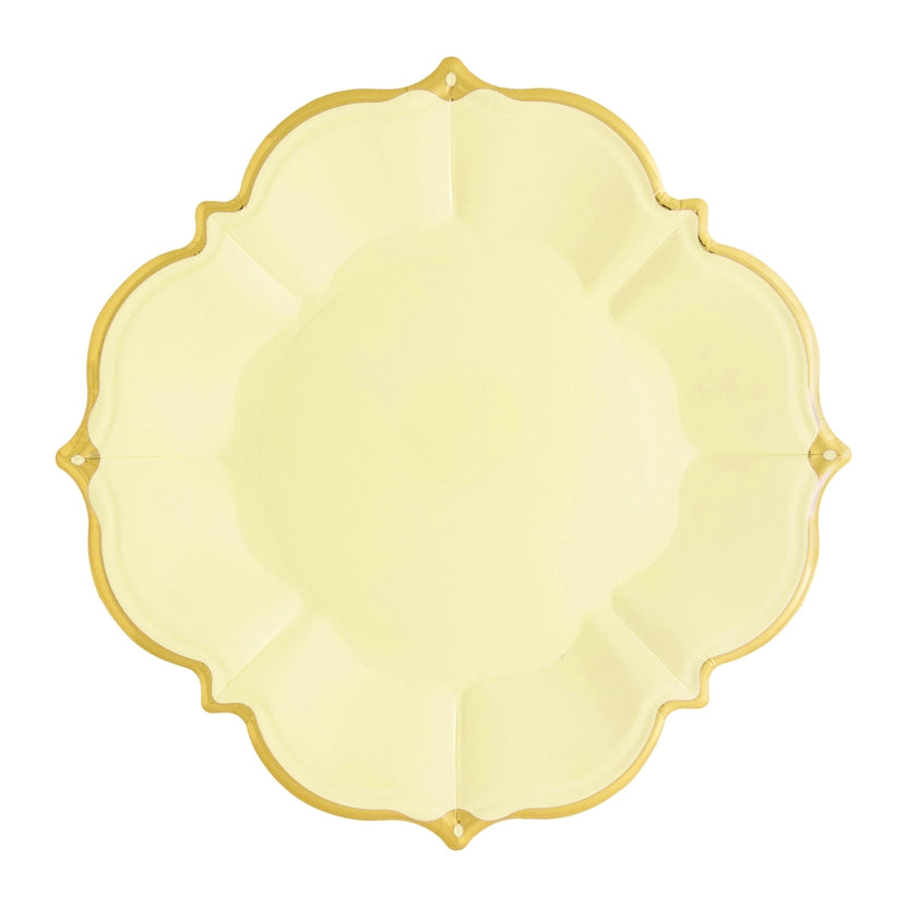 8 Canary Yellow Lunch Plates