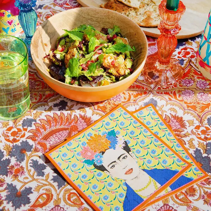 Boho Frida Kahlo Napkins, Summer Party - 20 Pack