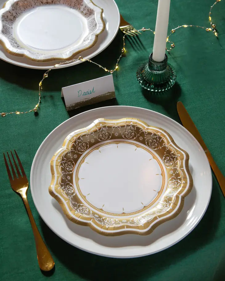 Medium Gold Plates - 12 Pack