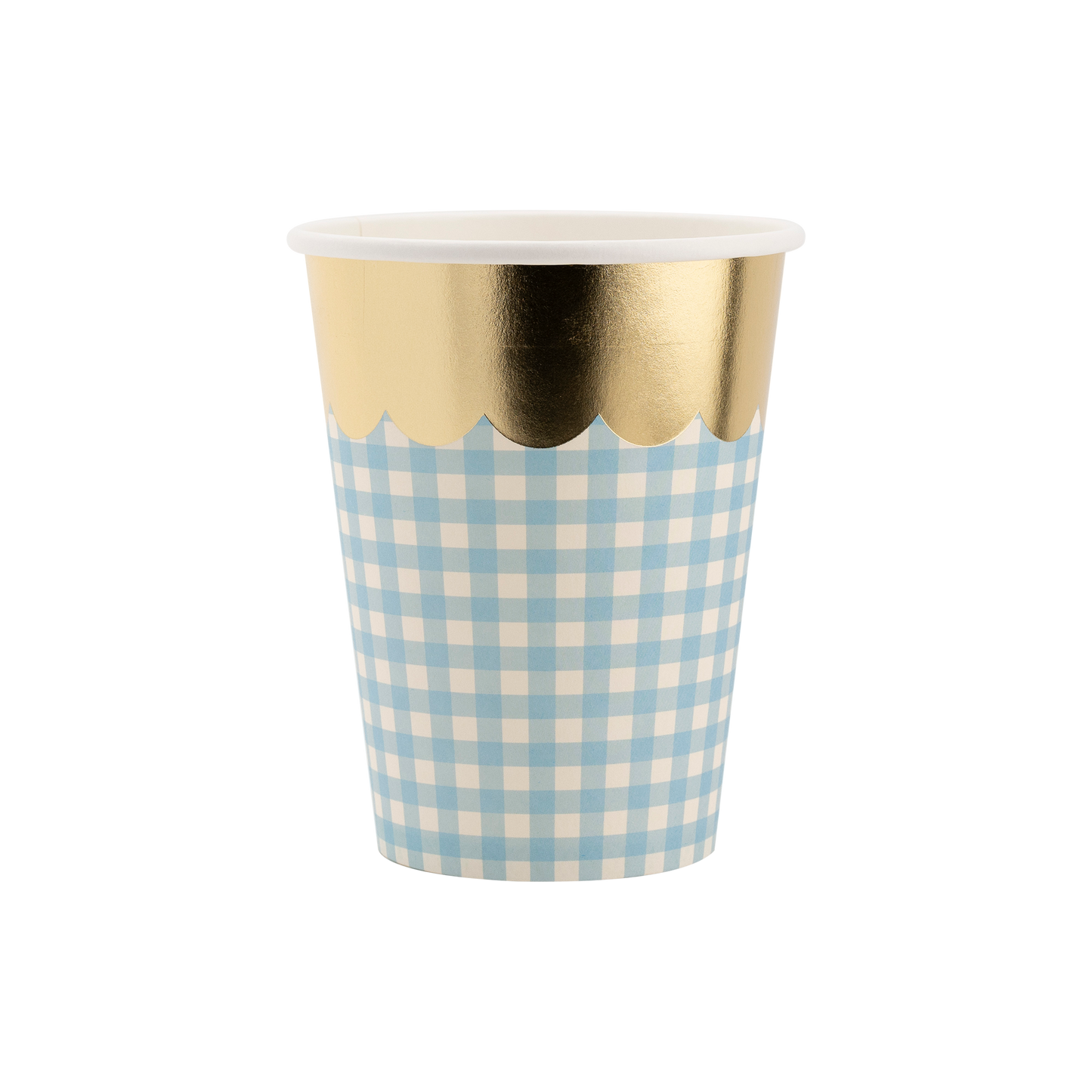 My Mind’s Eye - SPR1010 - Gingham Cups with Gold Scallop