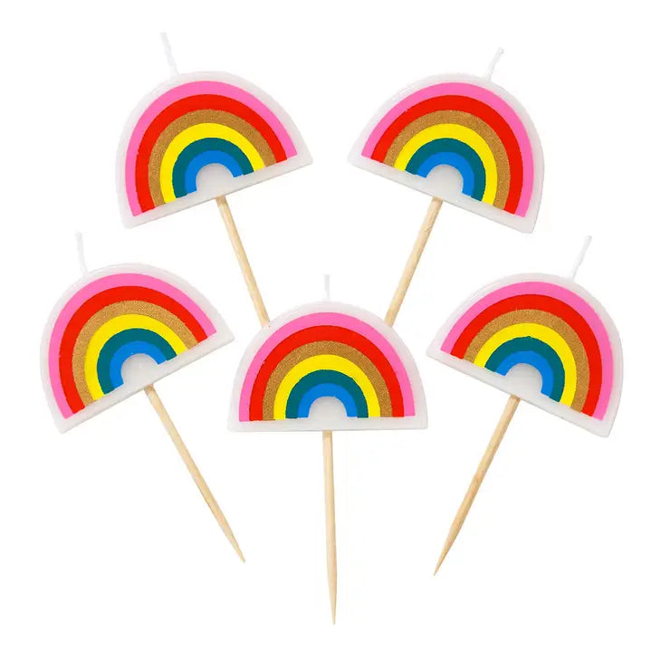 Rainbow Shaped Candles - 5 Pack