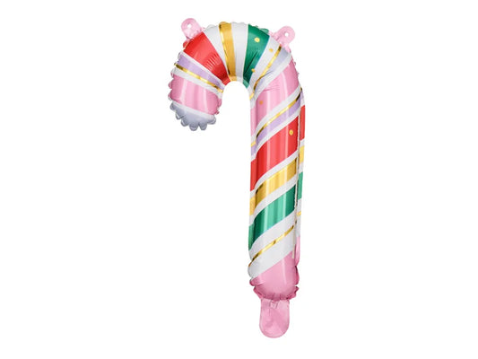 Foil balloon Candy cane, 18.5x35 cm, mix