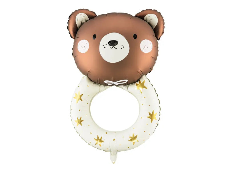 Foil balloon Rattle bear, 61x88 cm, mix