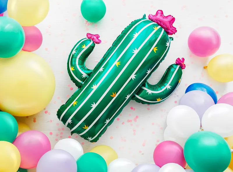 Foil balloon Cactus, 60x82cm, mix