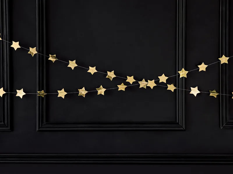 Garland Stars, gold, 3.6m