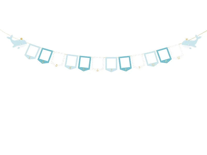 Photo frame garland - Whale, 10.5x15 cm, mix