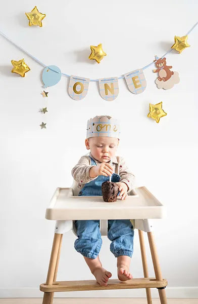 Chair banner and crown Teddy Bear, 50x20.5 cm, mix