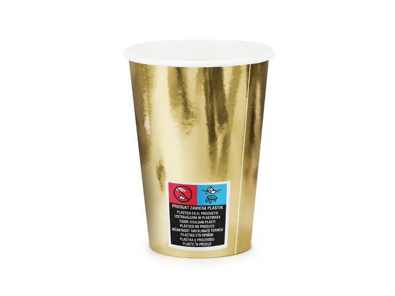 Cups, gold, 220ml