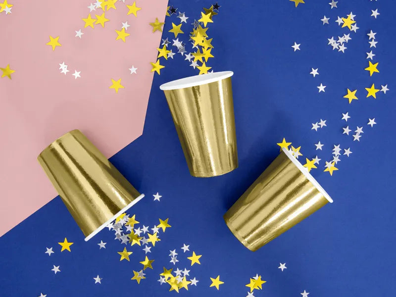 Cups, gold, 220ml