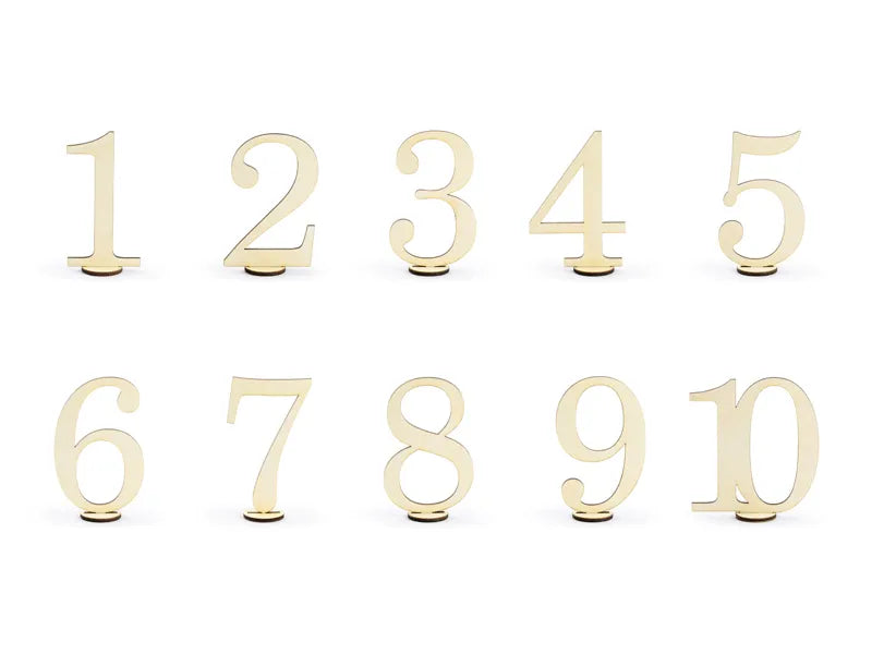 Wooden table numbers, 10.5cm