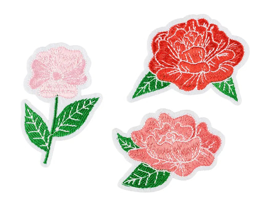 Iron on patches Flowers, mix, 4.5-6.5x4.5-7cm