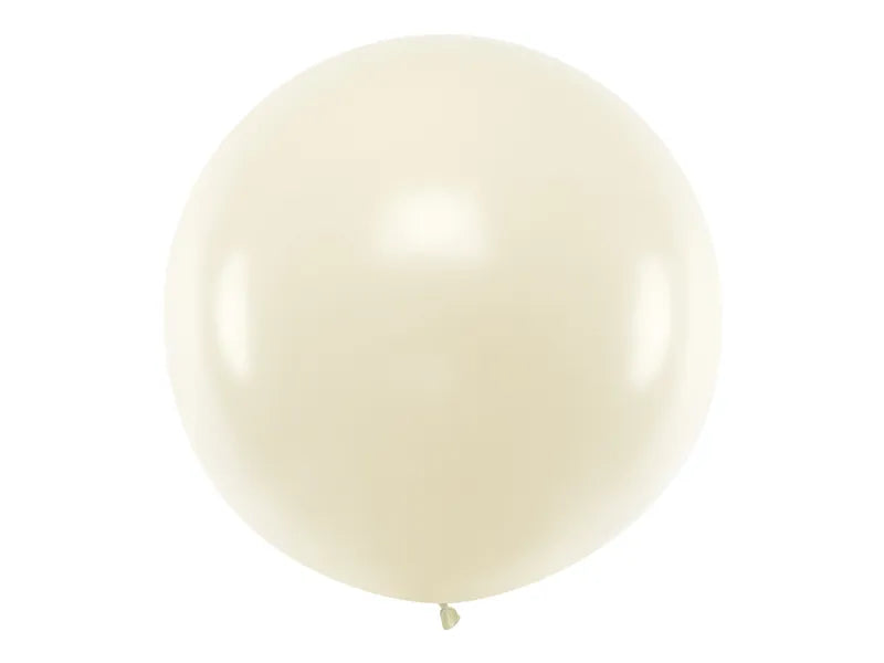 Round Balloon 1m, Metallic Pearl