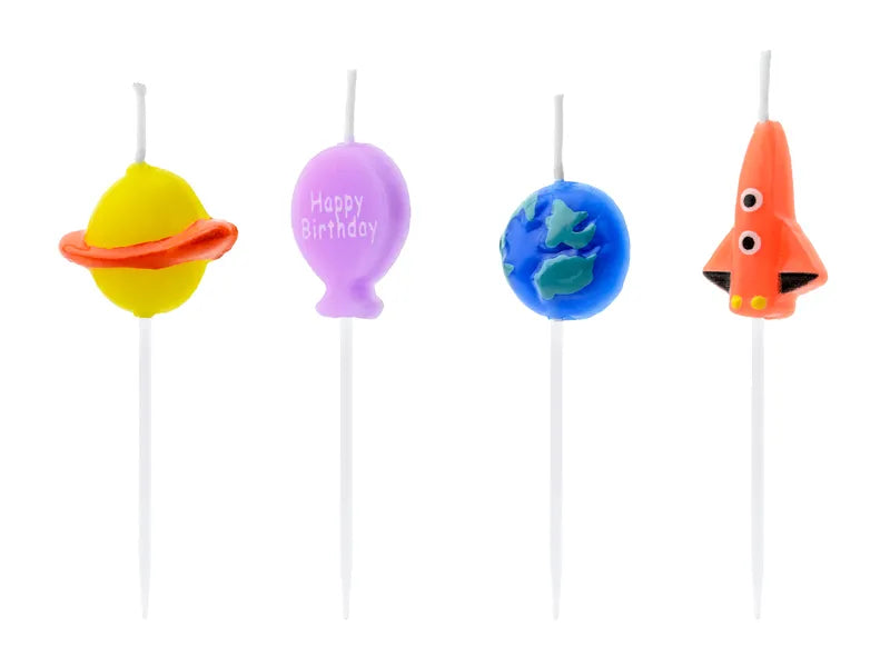 Birthday candles Space, mix, 2-3cm