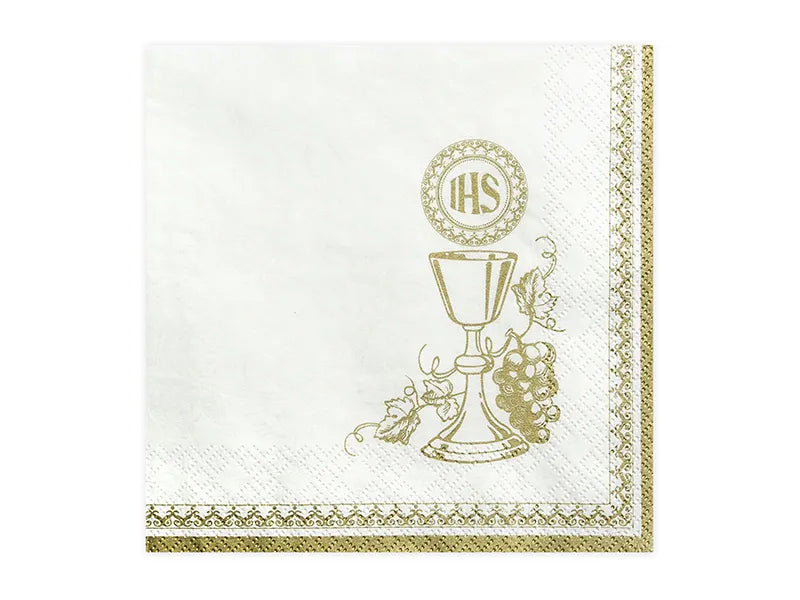 Napkins Chalice, white, 33 x 33 cm