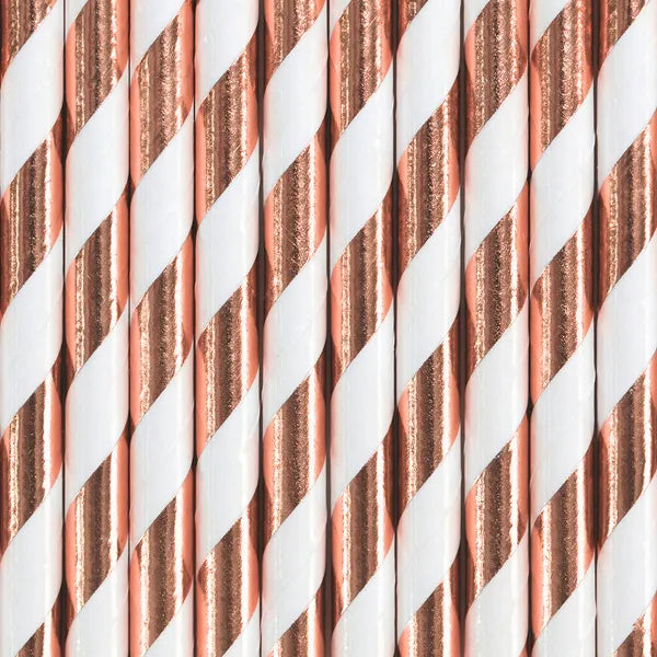 Paper Straws, light rose gold, 19.5cm