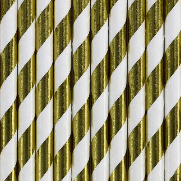 Paper Straws, gold, 19.5cm