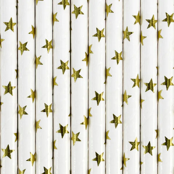 Paper Straws, gold, 19.5cm