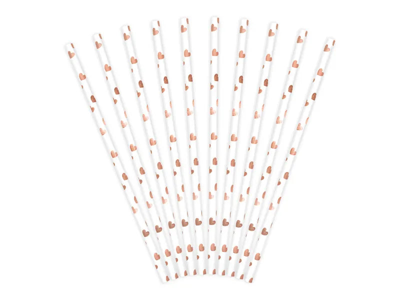 Paper Straws, light rose gold, 19.5cm