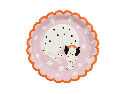 Paper plates Dalmatian, 18x18 cm, mix