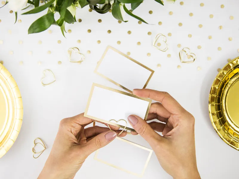 Place cards - Frame, gold, 9.5x5.5cm