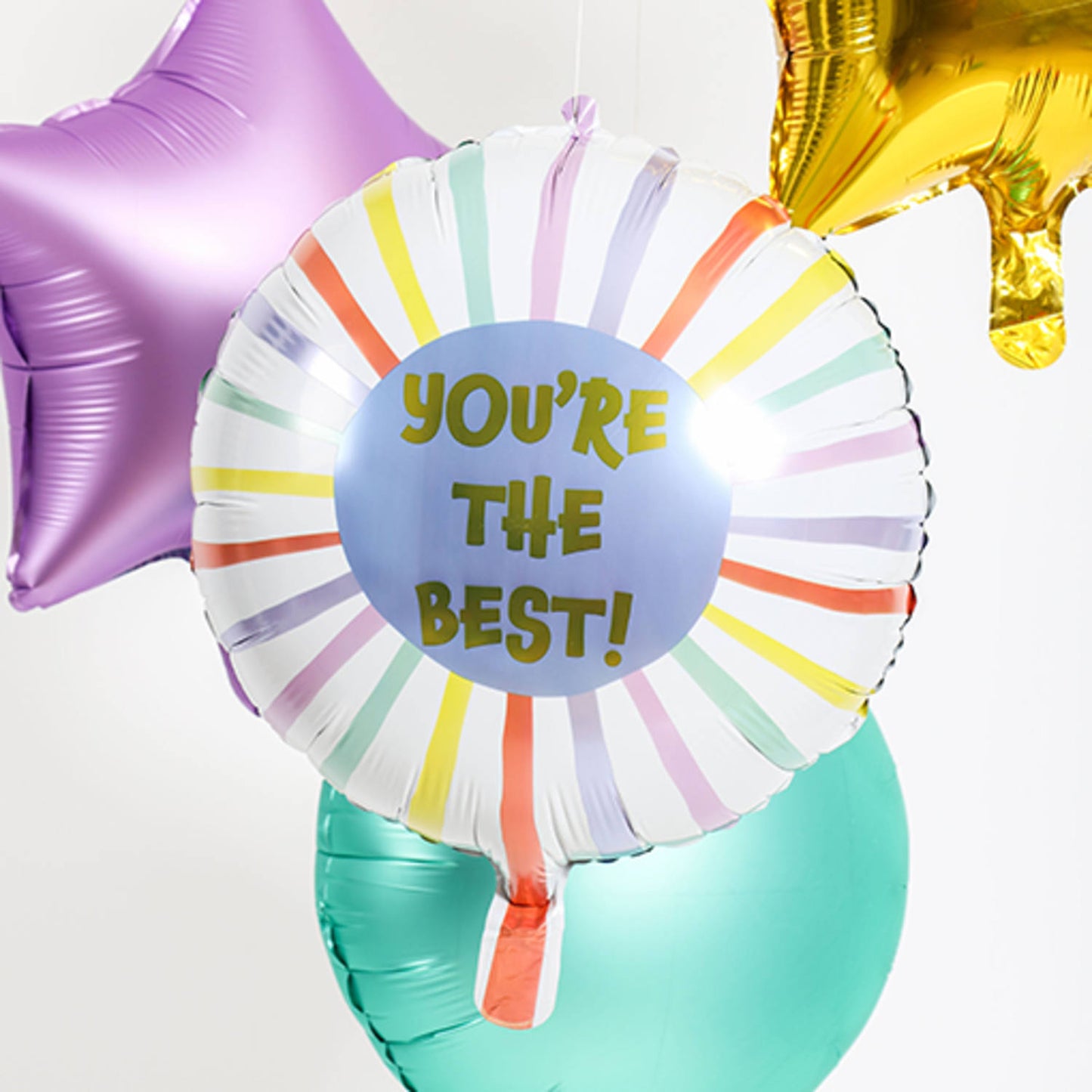 Foil Balloon You're The Best Stripes