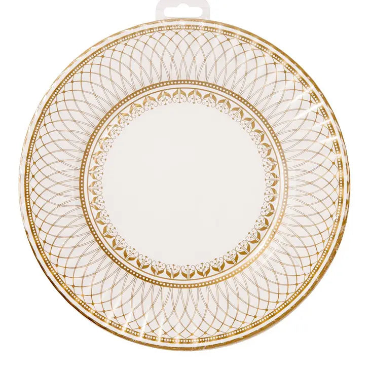 Large Gold Plates - 8 Pack