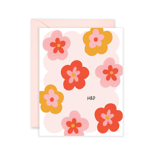 HBD Fun Florals Greeting card