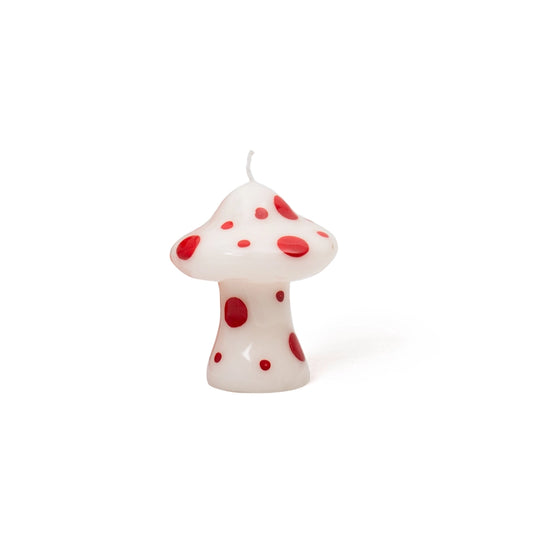 Small Amanita Mushroom Candle - Hand Painted Hf