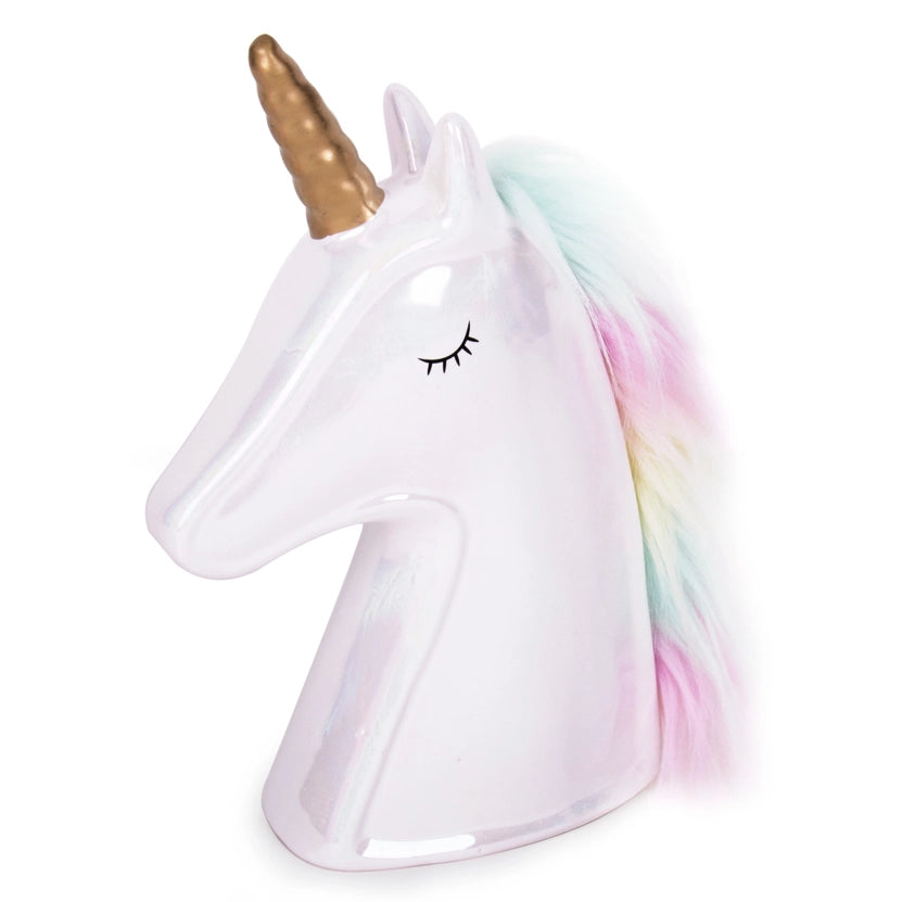 UNICORN COIN BANK COLOR HAIR HF