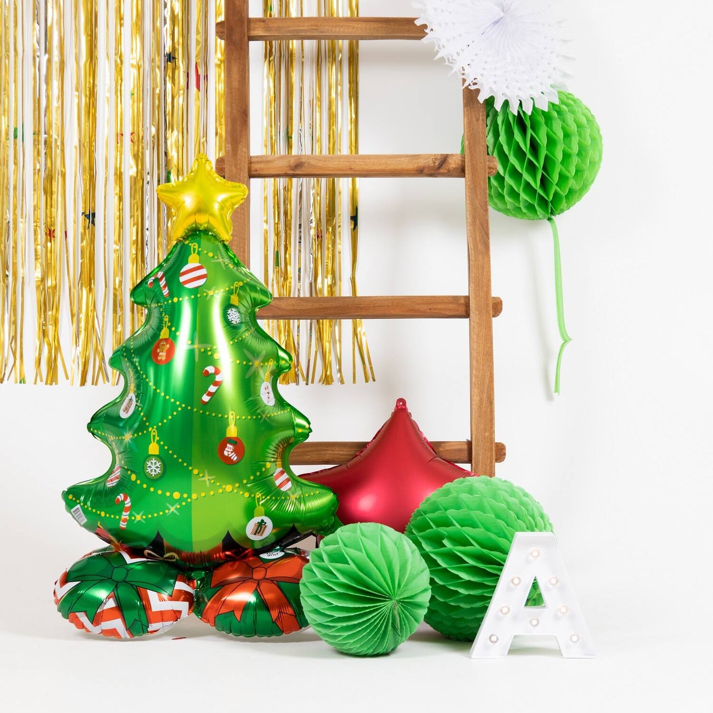 Foil Balloon with Base Christmas Tree - 81 cm